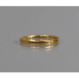 A 22ct Gold Wedding Band, Birmingham Hallmark, 1.4gms