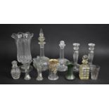 A Collection of Various 19th Century and Later Glass to comprise 19th century Celery Glass,