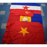 A Collection of Various Eastern European Cloth Flags