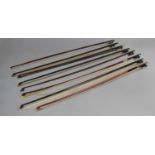 A Collection of Eight Vintage Violin Bows