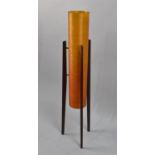 A 1960's Floor Standing Rocket Lamp with Spun Fibreglass Orange Shade