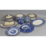 A Collection of Various Dinnerwares to include Part Set of Alfred Meakin Blue and Fruit Trim