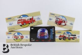 Collection of Corgi Classic Fire Service die cast models, includes AN13009 Dennis 1:50 Scale F125