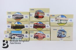 Collection of Corgi Classic Buses, Public Transport and Commercials scale die cast models,