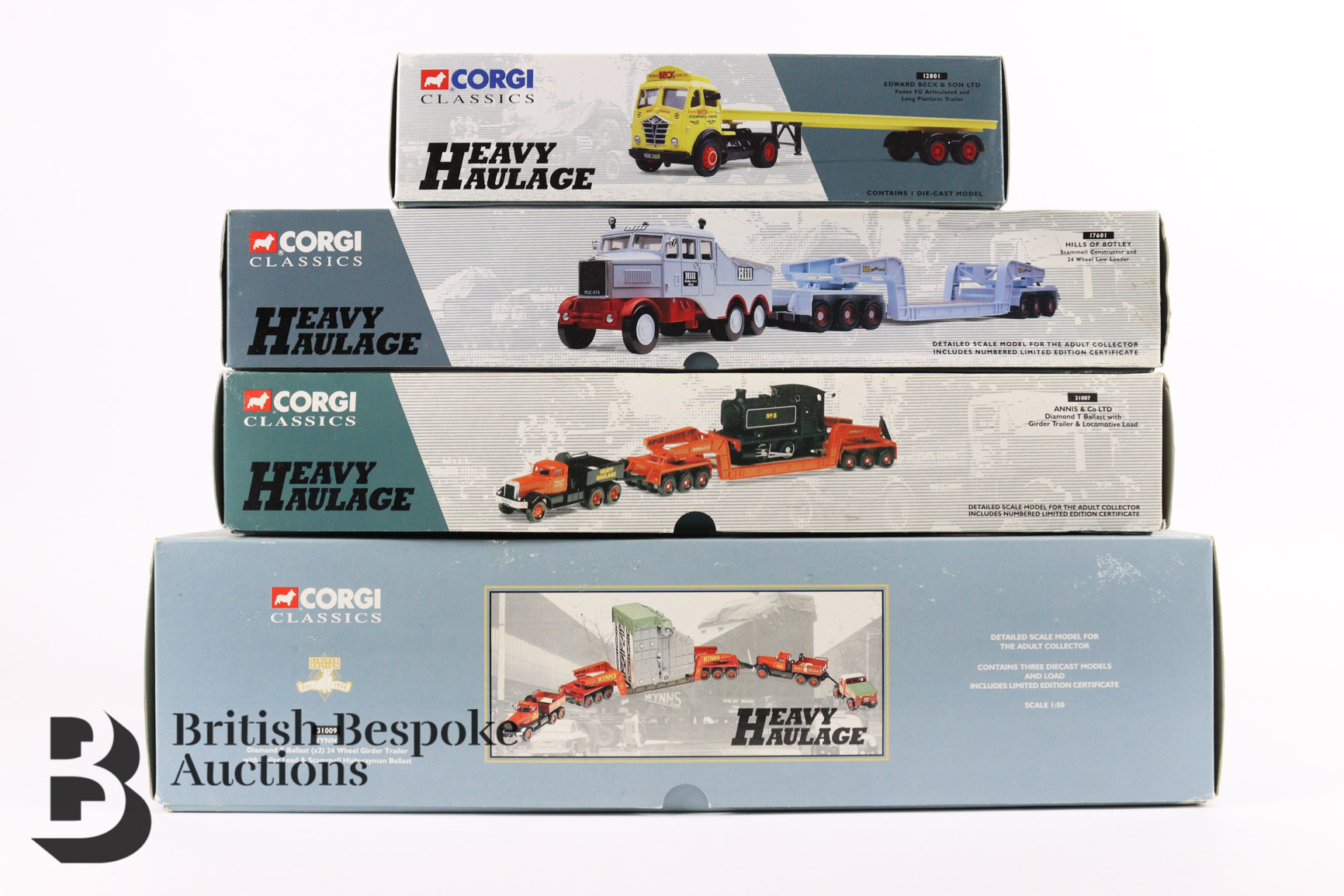 Four Corgi Classics limited edition die-cast Heavy Haulage vehicles, 1:50 scale including 17601 - Image 3 of 4