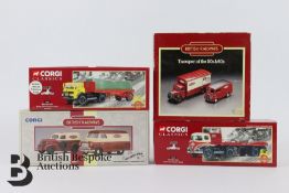 Collection of Corgi Classics British Rail die cast 1:50 scale models, includes 22401 Bedforst TK Low
