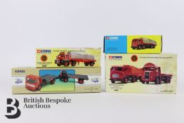 Collection of Corgi Classics British Road Services, includes 23001 Four Transcontinental Box Trailer