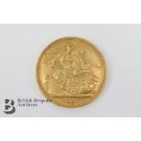 1892 Queen Victoria Full Gold Sovereign