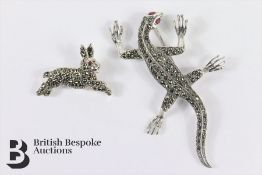 Two Silver Brooches