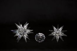 Pair of Swarovski Silver Crystal Candleholders