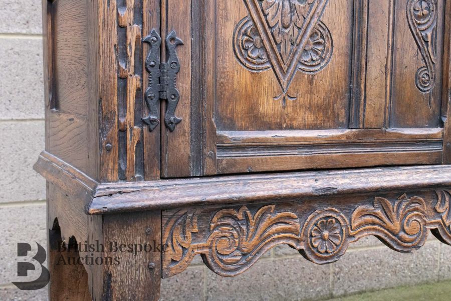 17th/18th Century Oak Court Cupboard - Image 4 of 5