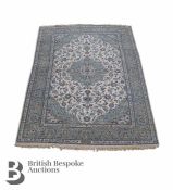 Persian Fine Kashan Floral Blue Carpet