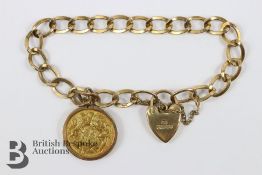 9ct Gold Coin Bracelet
