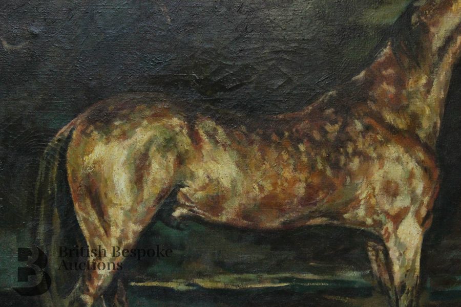Untitled Equine Oil on Canvas - Image 5 of 5
