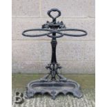 Art Nouveau Cast Iron Umbrella Stand