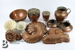 Collection of Copper Jelly Moulds