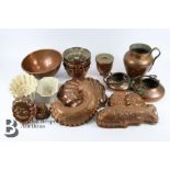 Collection of Copper Jelly Moulds