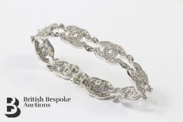 Silver and CZ Designer Style Bracelet