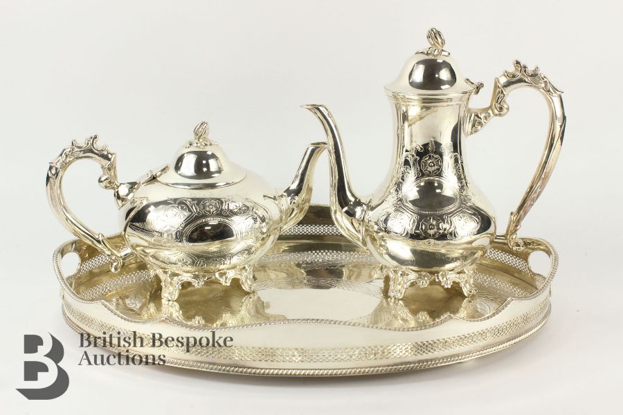 Good Quality Silver Plated Tea Set - Image 2 of 4