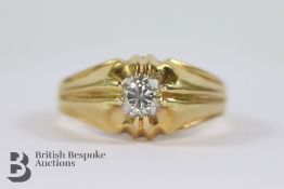 Gentleman's 18ct Solitaire Diamond Ring