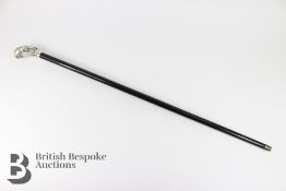 Ebony and Silver Walking Stick