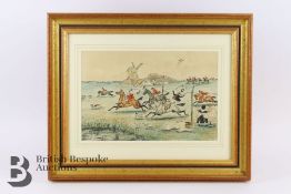 Circa 1920 Watercolour Hunting Scene