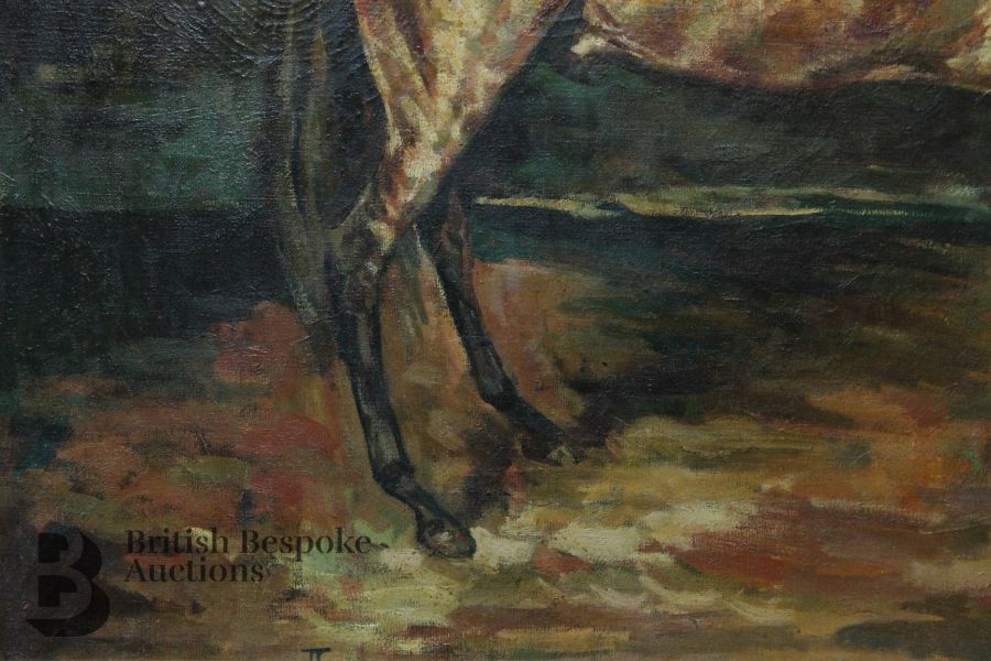 Untitled Equine Oil on Canvas - Image 4 of 5