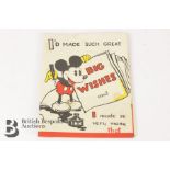 1930s Walt Disney - Mickey Mouse Ltd Birthday Card
