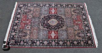 20th Century Persian Wool and Silk Rug