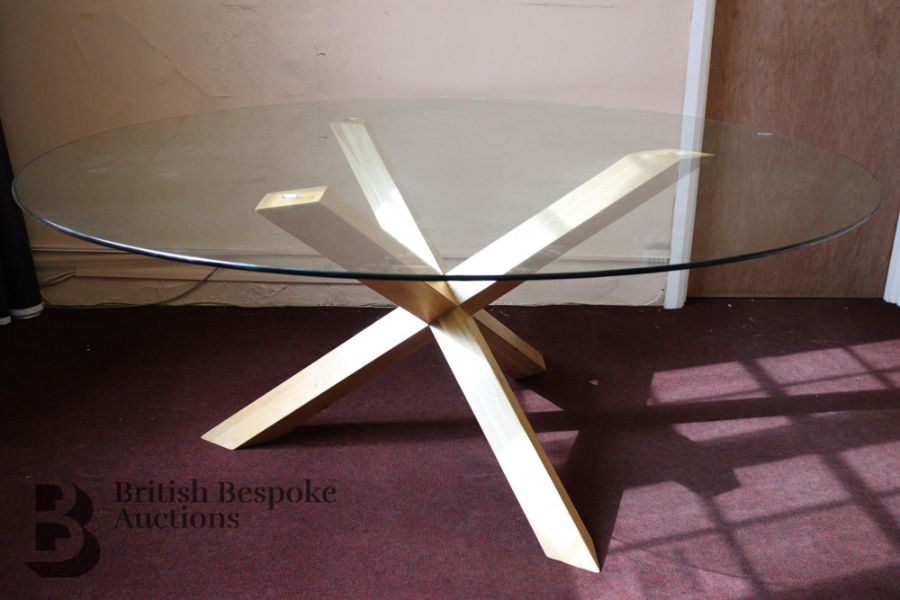 Elegant Bespoke Glass Dining Table and Chairs - Image 7 of 8