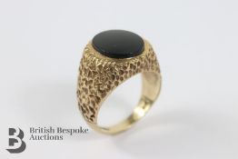 Gentleman's 9ct Gold and Onyx Seal Ring