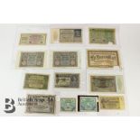 13 German Inflation Bank Notes