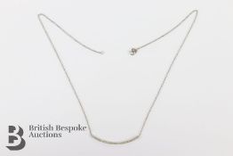 14ct White Gold Diamond Pendant and Chain