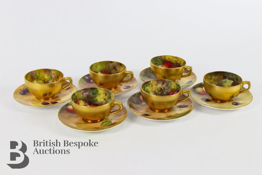 Six Royal Worcester Tea Cups and Saucers