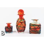 Mdina Glass Group - Red/Orange with Turquoise Trailing