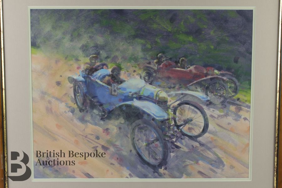 Rob Ijbema Original Acrylic on Board - Vintage Cyclecars - Image 3 of 3