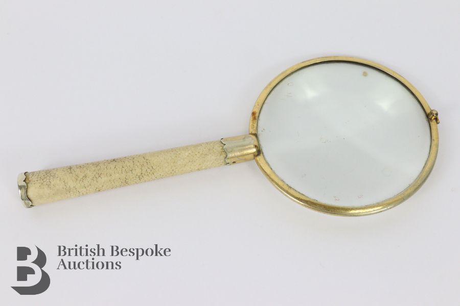 Brass Postal Letter Scales, Letter Rack and Magnifying Glass - Image 2 of 3