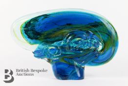 Michael Harris Free Form Mdina Glass Sculpture