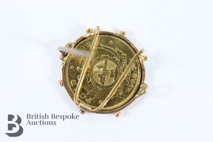 South African Half Pond Coin Brooch - Image 3 of 3