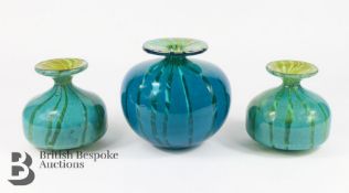 Mdina Blue and Green Ming Vases