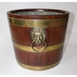 George III Mahogany Brass Bound Bucket