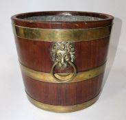 George III Mahogany Brass Bound Bucket