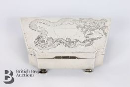 20th Century Chinese Silver Jewellery Box