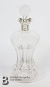 Large Silver Collared Glug-Glug Decanter