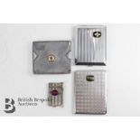 Chrome Plated Cigarette Cases & Pocket Notepad Holder