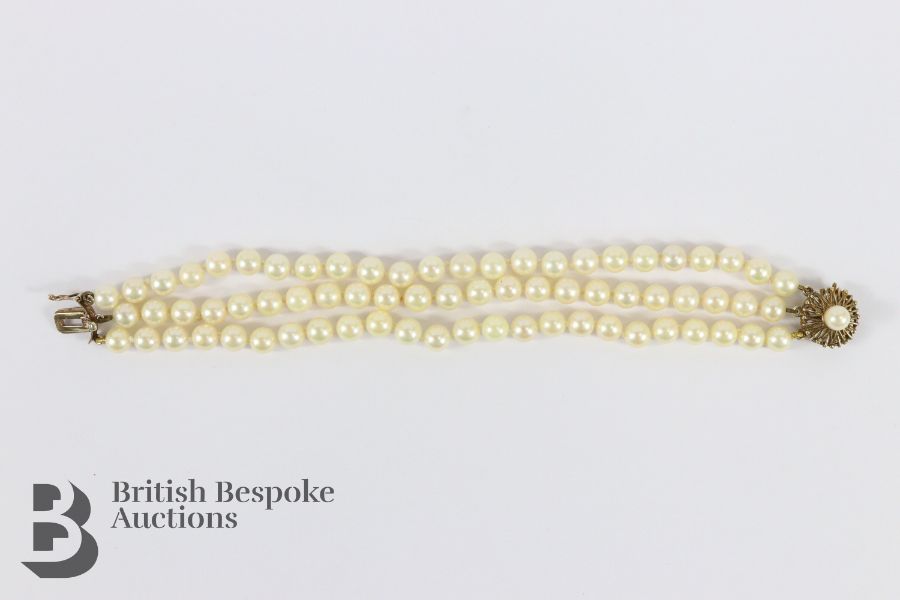 14ct Gold and Pearl Bracelet