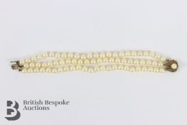 14ct Gold and Pearl Bracelet