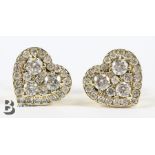 Pair of 9ct Gold Diamond Earrings