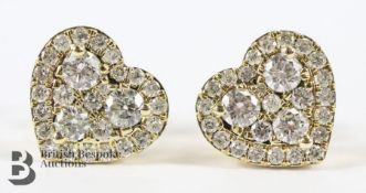 Pair of 9ct Gold Diamond Earrings