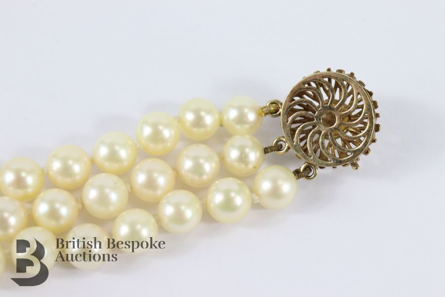 14ct Gold and Pearl Bracelet - Image 2 of 4